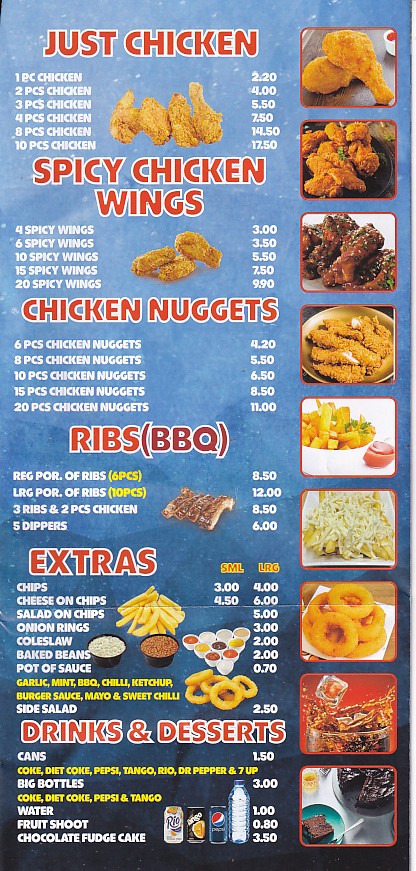Pembroke kebabs menu
